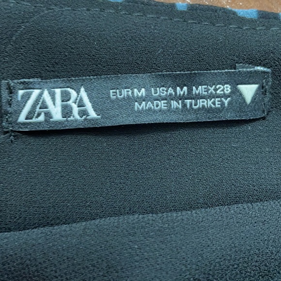 Zara Blue Animal Print Square Neck Top - Picture 7 of 11